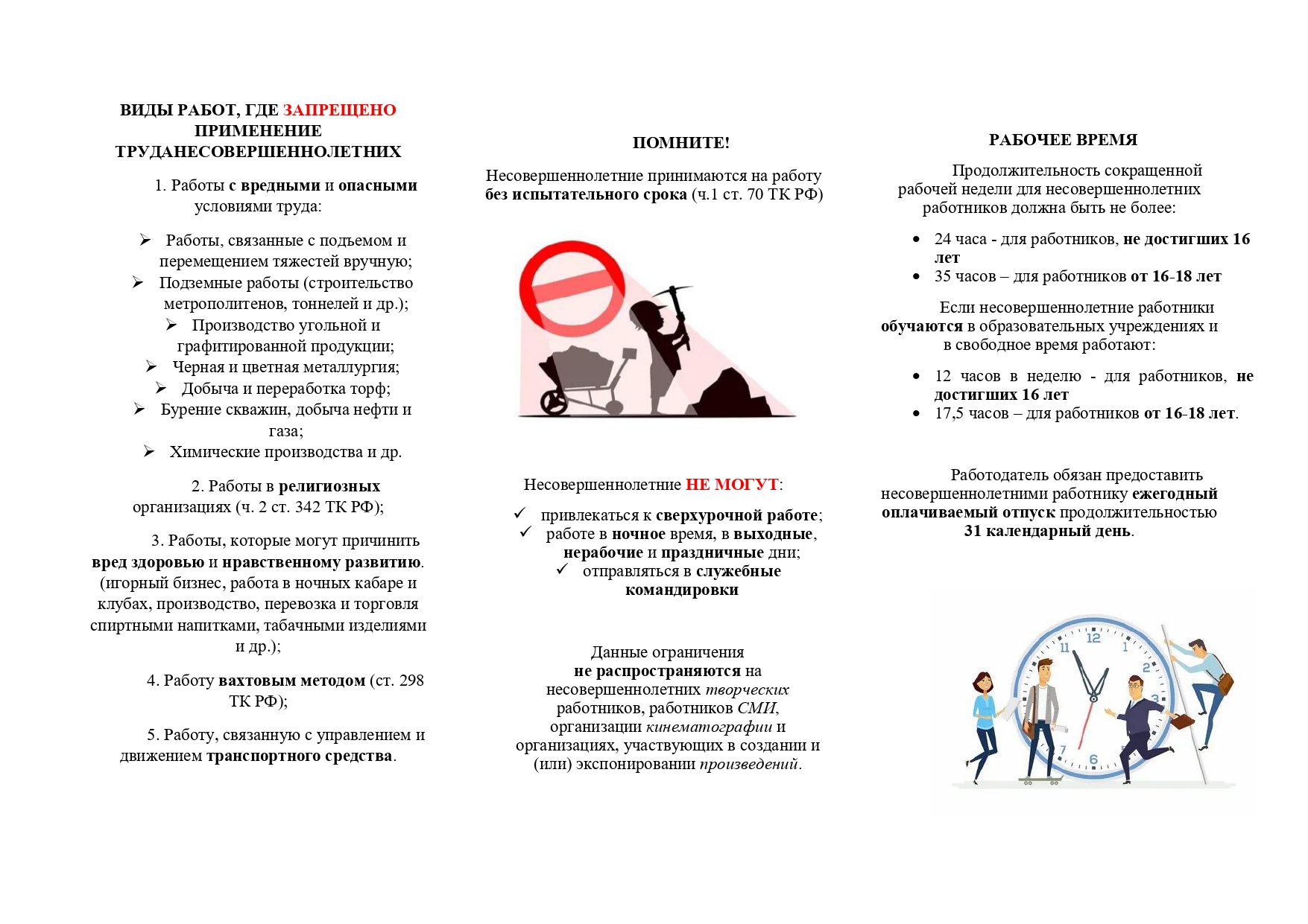 3. Памятка. Право несовершеннолетних на труд page 0002